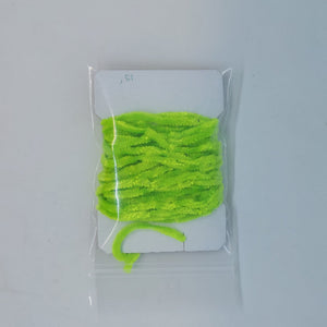 a package of chartreuse chenille for fly tying