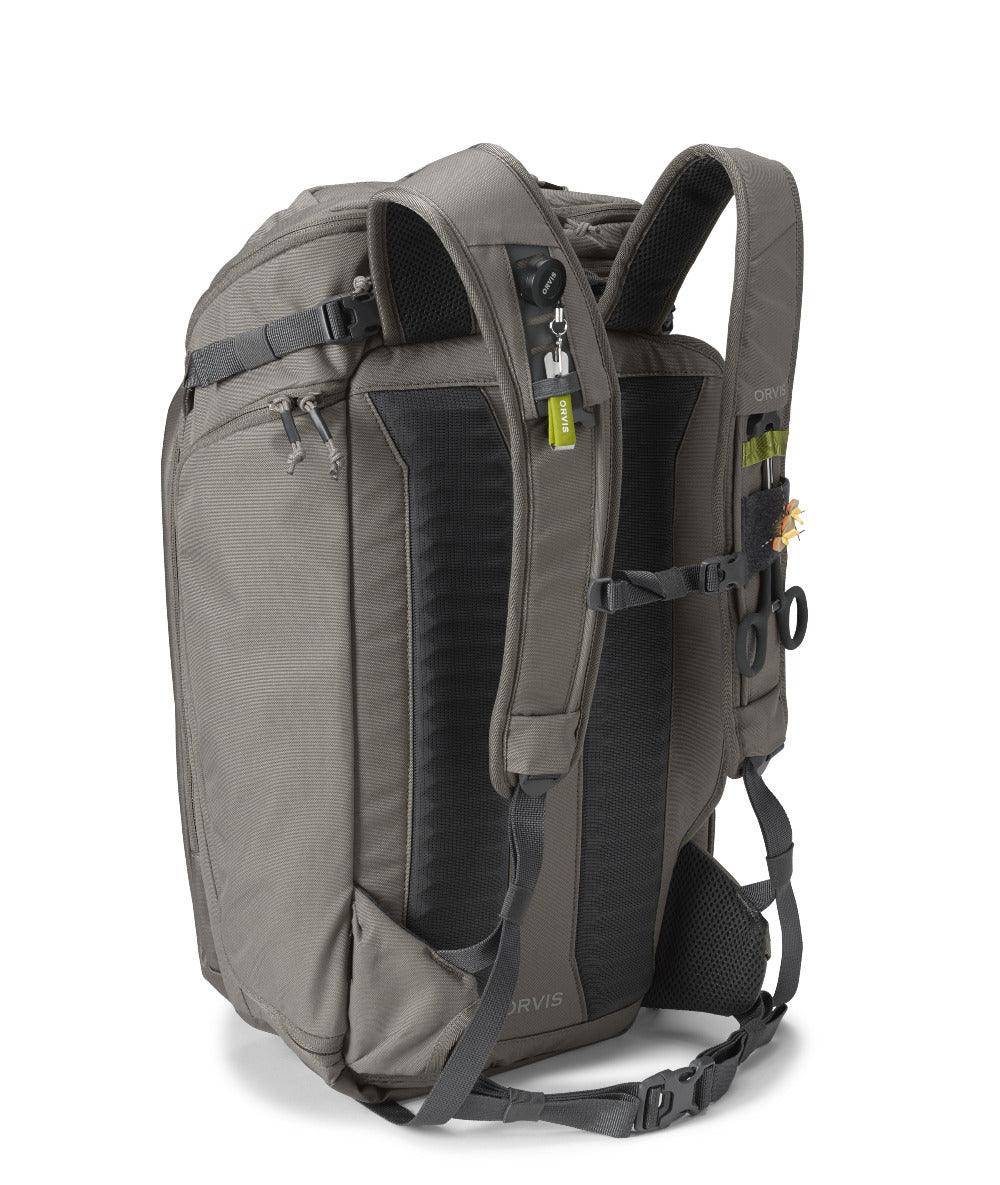 back view of orvis bug out back pack