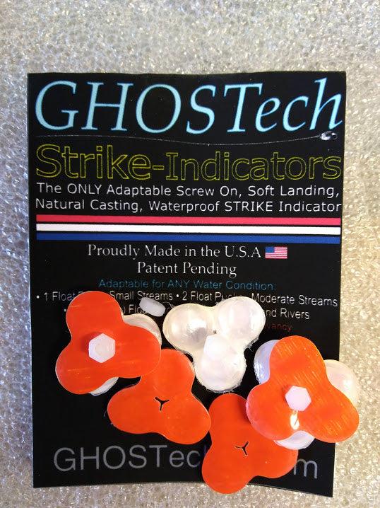 Strike-Indicators pack with orange and red buoyancy puck float pieces