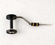 Rite Bobbin bobbin tool with black base, gold arm, and yellow spool bands