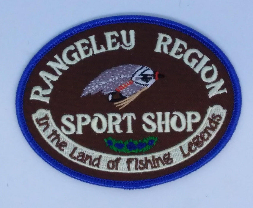 RRSS sign embroidered patch - Rangeley Region Sports Shop