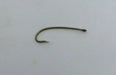 a fly tying hook with a slightly curved shank used to tie nymphs and hoppers 