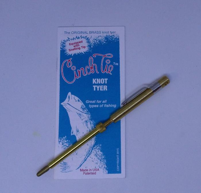 Tie knot tier tool with metallic handle and pointed tip