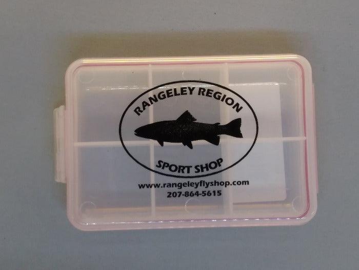 Small 6-compartment storage box with clear lid and interior dividers