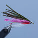 A peacock and lavender streamer fly with a red throat, the Governor Aiken is tied for a Rangeley Fly Shop