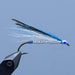 a silver bodied streamer with light blue and white bucktail and peacock herl wing tied for the Rangeley Region Sport Shop by Ken Grimes