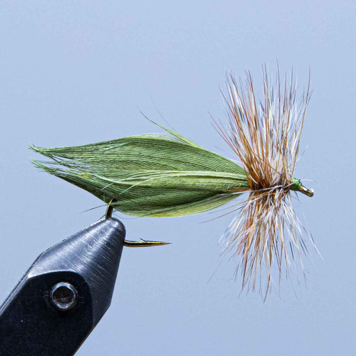 green hornberg at a maine fly shop