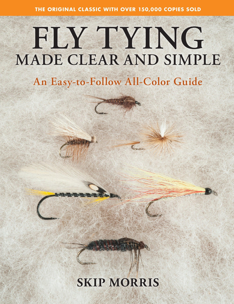 Fly tying guide book cover with illustrated flies and title text.