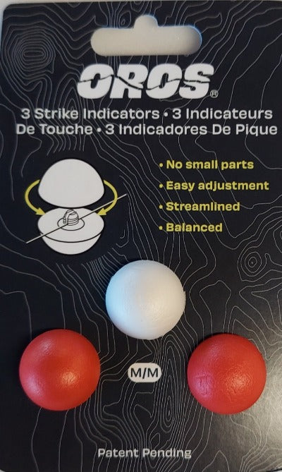 Blister pack showing three foam strike indicators: two red and one white