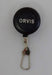 black Orvis pin on zinger for holding fly fishing tools