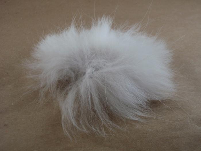 Artic Fox fluffy white faux fur patch