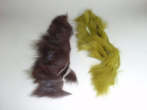 strips of crosscut rabbit fur used for tying flies 