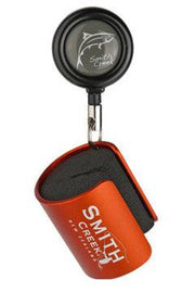 Smith Creek rod clip, orange/red holder with black foam pad