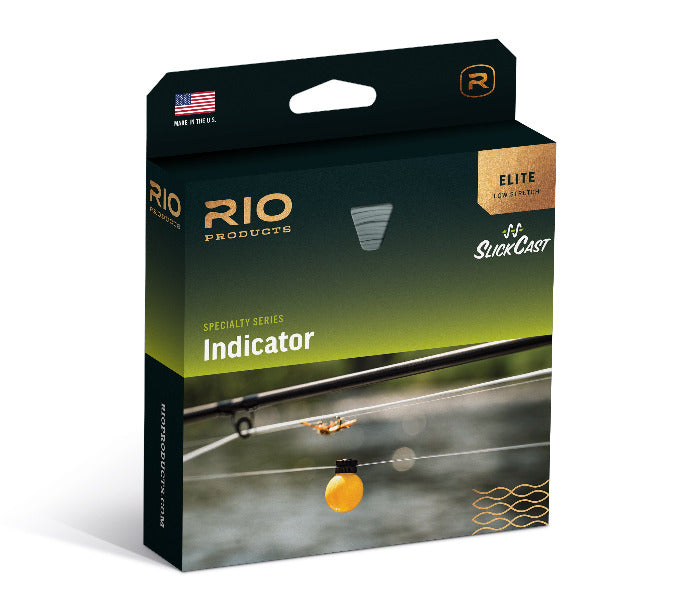 Indicator fly line box, black packaging with Elite logo