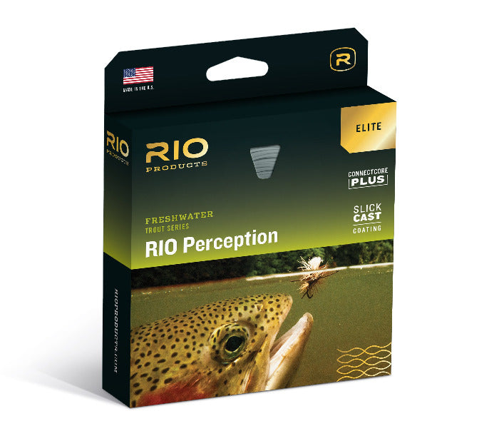 Rio Elite Perception fly line box, green camo packaging