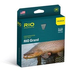 Fishing line retail box, teal with Premier label and hanging strap