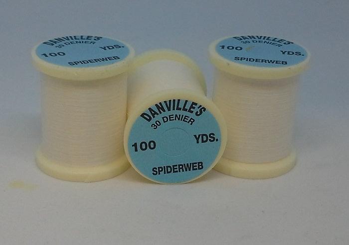 30 denier spider web thread spools, light cream color, two wound reels