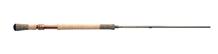 Redington Dually II fly fishing rod, side view of cork handle and blank