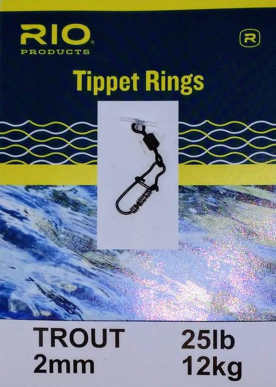 Rio tippet rings for trout, 2mm, 25lb/12kg