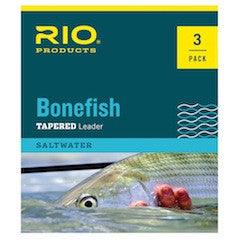 Rio Bonefish tapered fishing leader, 3-pack saltwater leader on retail package