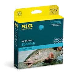 Rio Bonefish fly line box with Sand/Blue color label