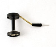 Rite Bobbin bobbin tool with black base, gold arm, and dark knob handle