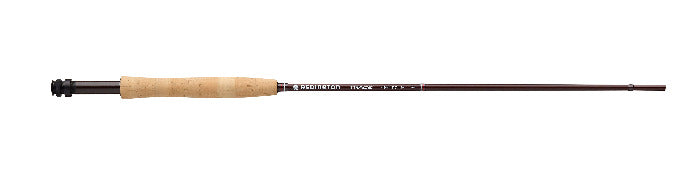 Fishing rod with cork handle and maroon blank