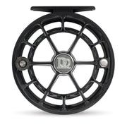 Ross Evolution R fishing reel, matte black spoked spool with central NR logo