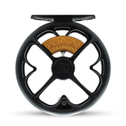 Matte black fishing reel with Colorado badge and five-spoke spool, dark drag cover