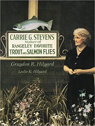 Trout and salmon flies book cover with Carrie G. Stevens text