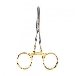 Dr. Slick Standard Clamp with gold loop handles and stainless tips.