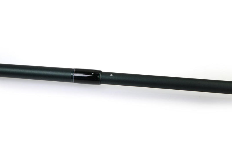 Fly rod tip section with black reel seat and line guides