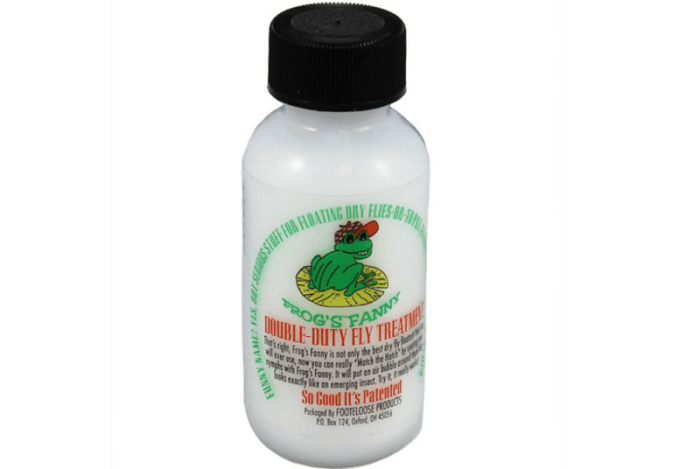 1 ounce bottle of fly fishing floatant called "Frog's Fanny"