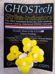 Strike-Indicators pack with yellow and clear white buoyancy puck float pieces