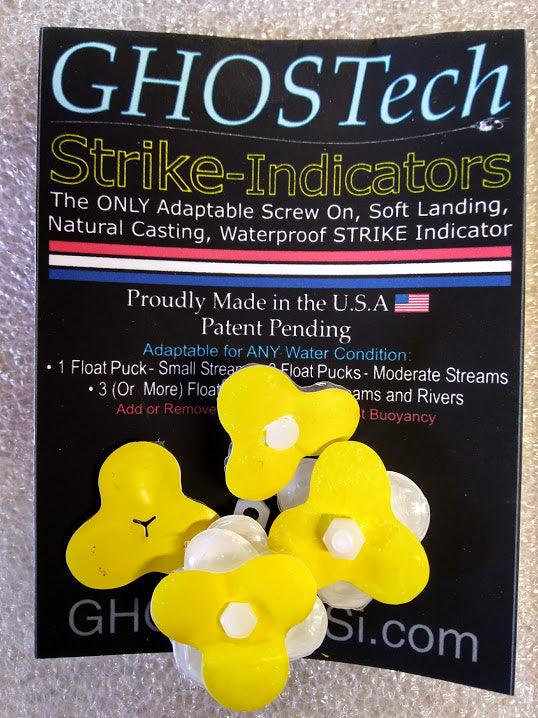 Strike-Indicators pack with yellow and clear white buoyancy puck float pieces