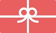 Red gift card with white ribbon bow icon