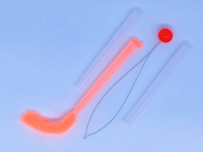 Glo Bug dispenser with glowing pink tube and two metal tips