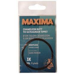 Fishing leader line pack, dark green, 3X strength, 9 ft length