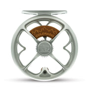 Matte platinum fishing reel with Colorado badge and five-spoke spool, silver drag cover