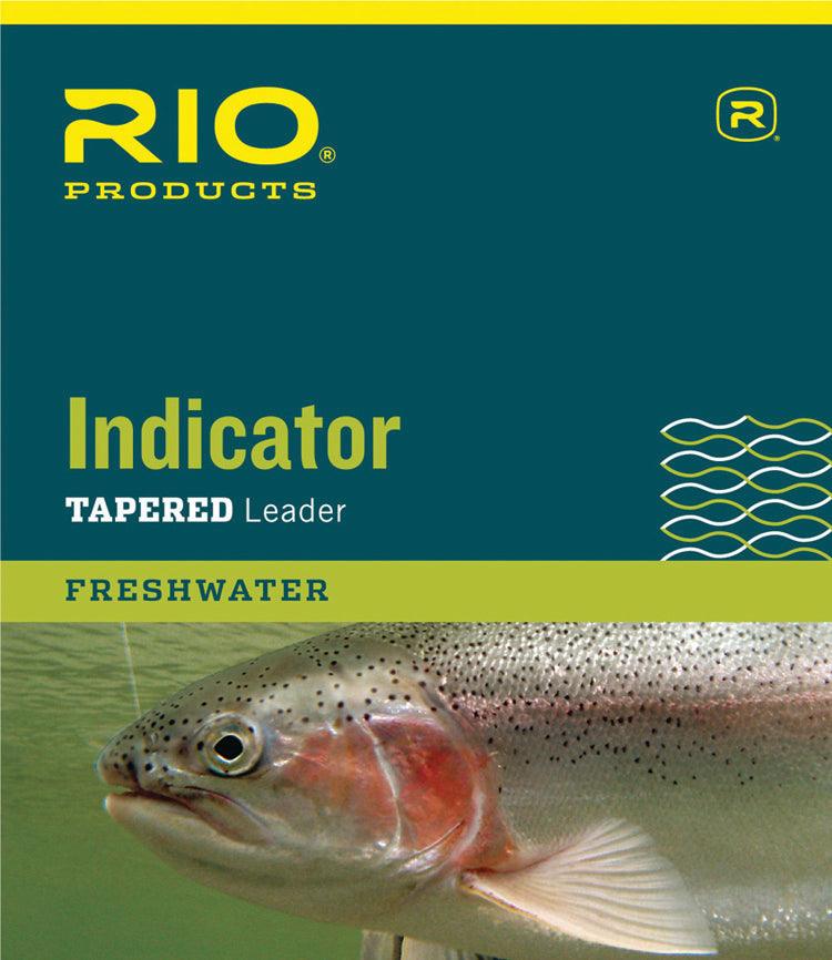 Rio indicator tapered leader for freshwater fishing, packaged