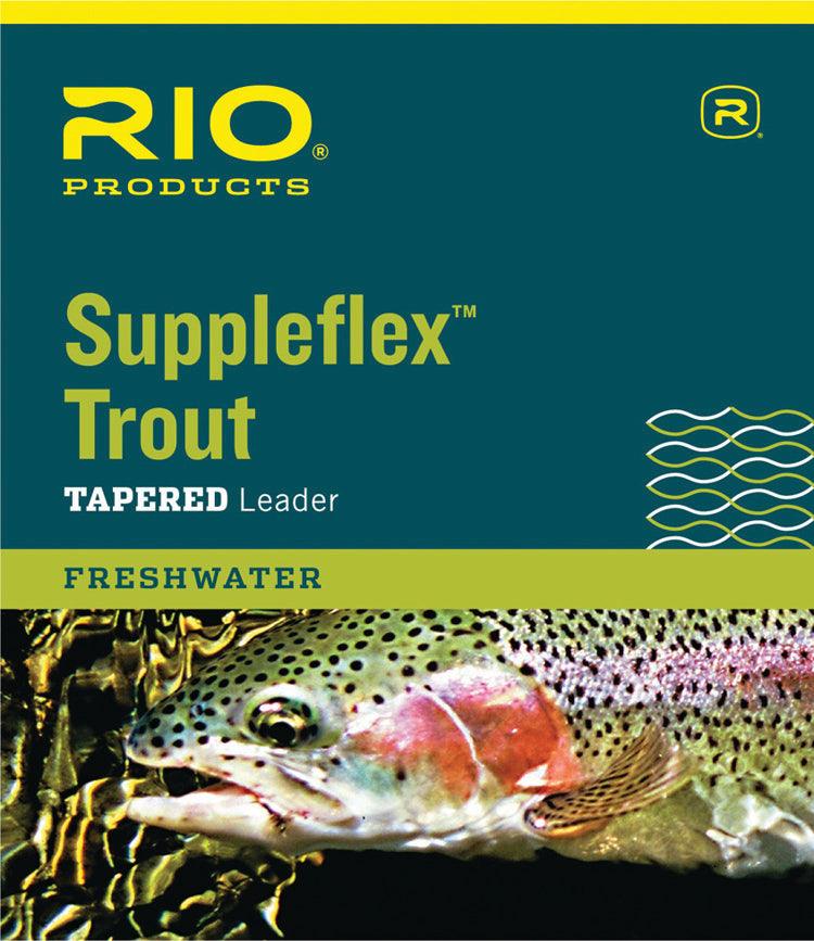 Rio Suppleflex Trout tapered leader packaging, freshwater