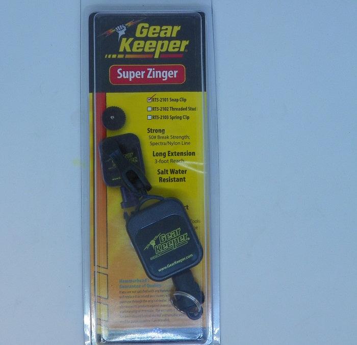 Retractable fishing tool clip on card packaging, blue and black, for salt water.