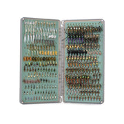 Double-sided tack board with assorted colored push pins on teal backing