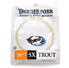 Nylon trout leader tippet material, 10 ft, 5X, in retail bag