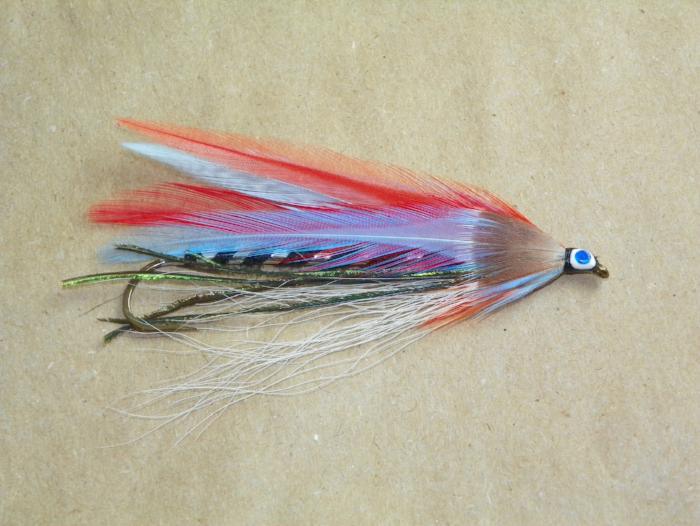 The blue devil 8x long colorful streamer fly for fly fishing or trolling
