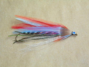 The blue devil 8x long colorful streamer fly for fly fishing or trolling