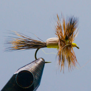 a fishing dry fly called a yellow humpy